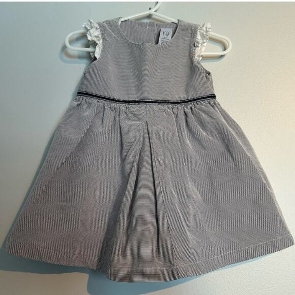 Baby GAP Navy & White Party Dress – Baby Girl 6–12 Months